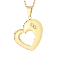 Stainless Steel 18K Gold Plated Heart sku image 2