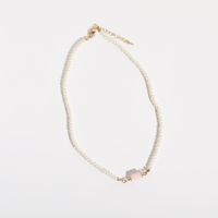 Fashion Pearl Crystal Splicing Stainless Steel Sweater Chain Wholesale Nihaojewelry sku image 1