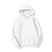 Hooded Solid Color Casual Fleece Sweater main image 1