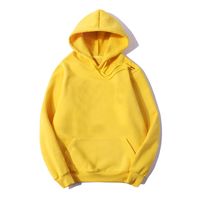 Hooded Solid Color Casual Fleece Sweater main image 5