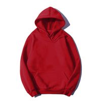 Hooded Solid Color Casual Fleece Sweater main image 7