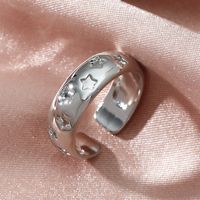 Korean Geometric Star Carved Bump Ring Wholesale Hello Jewelry main image 2