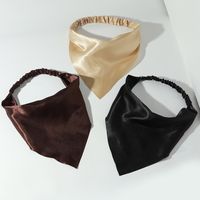 New Pure Color Elastic Band Triangle Scarf Wholesale Nihaojewelry main image 5
