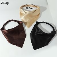 New Pure Color Elastic Band Triangle Scarf Wholesale Nihaojewelry main image 7