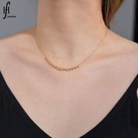 Einfache Mode Stahlkugel Titanstahl Halskette Großhandel Nihaojewelry main image 1