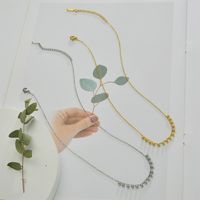 Einfache Mode Stahlkugel Titanstahl Halskette Großhandel Nihaojewelry main image 5