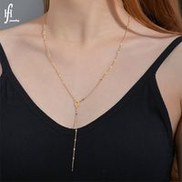 Simple Fashion Butterfly Y-shaped Stainless Steel Chain Necklace Wholesale Nihaojewelry main image 1