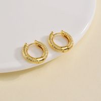 Korean Frosted U-shaped Copper Earrings Wholesale Nihaojewelry main image 1