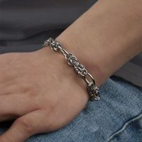 Retro Horse Whip Round Titanium Steel Thick Chain Bracelet Wholesale Nihaojewelry main image 5