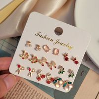 Fruit Diamond Alloy Artificial Gemstones Earrings Ear Studs main image 1