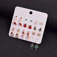 Christmas Santa Claus Hat Tree Earrings Set Wholesale Nihaojewelry main image 1