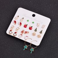 Christmas Santa Claus Hat Tree Earrings Set Wholesale Nihaojewelry main image 4