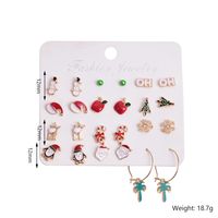 Christmas Santa Claus Hat Tree Earrings Set Wholesale Nihaojewelry main image 5