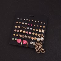 Fashion Heart-shaped Flower Star Pearl Earrings 30 Pairs Combination Set Wholesale Nihaojewelry main image 5