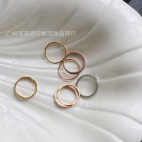 Fashion Ultra-fine Inlaid Zircon Titanium Steel Ring Wholesale Nihaojewelry main image 3