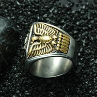 Retro Usn Corps Stainless Steel Eagle Anchor Ring Wholesale Nihaojewelry main image 4