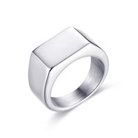 Simple Fashion Solid Color Stainless Steel Geometric Ring Wholesale Nihaojewelry main image 5