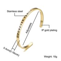 Retro Stainless Steel Letter Open Bracelet Wholesale Nihaojewelry main image 1