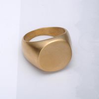Simple Solid Color Round Smooth Stainless Steel Ring Wholesale Nihaojewelry main image 1