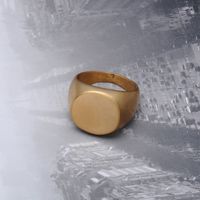 Simple Solid Color Round Smooth Stainless Steel Ring Wholesale Nihaojewelry main image 3