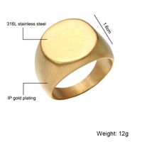 Simple Solid Color Round Smooth Stainless Steel Ring Wholesale Nihaojewelry main image 5