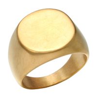 Simple Solid Color Round Smooth Stainless Steel Ring Wholesale Nihaojewelry main image 6