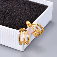 Ligne De Mode Trois-ligne De Flexion Boucles D'oreilles En Gros Nihaojewelry main image 1