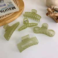 Simple Transparent Milk Tea Green Large Catch Clip Wholesale Nihaojewelry main image 4