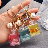 New Pearl Key Chain Accessories Acrylic Keychain Student Schoolbag Pendant Cute Perfume Bottle Couple Bags main image 1