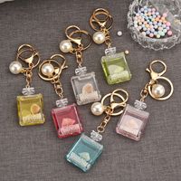 New Pearl Key Chain Accessories Acrylic Keychain Student Schoolbag Pendant Cute Perfume Bottle Couple Bags main image 3