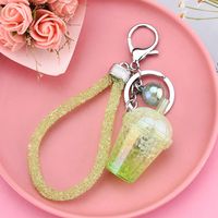 Simulation D'été Transparent Tasse Lumineux Keychain Glace Fissure Clignotant Lumière Acrylique Diamant Corde Pendentif De Voiture Porte-clés En Gros main image 5