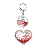 Korean  Acrylic Heart Flowing Sequins Quicksand Keychain Wholesale Nihaojewelry main image 6