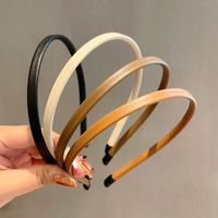 Korean Solid Color Leather Hair Band Wholesale Nihaojewelry main image 1