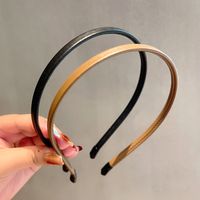 Korean Solid Color Leather Hair Band Wholesale Nihaojewelry main image 4