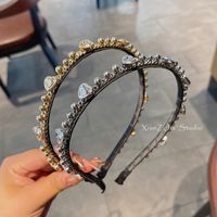 Korean Metallic Heart Diamond Headband Wholesale Nihaojewelry main image 1