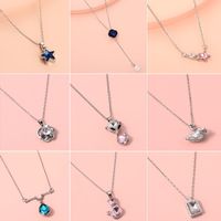 Vintage Simple Inlaid Zircon Tassel Water Drop Flower Necklace Wholesale Nihaojewelry main image 2