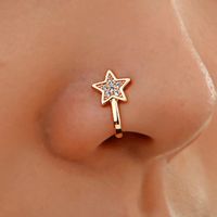 Fashion Copper Inlaid Zircon Star Nose Nail Wholesale Nihaojewelry main image 2