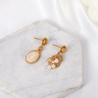 Fashion Asymmetrical Pearl Opal Earrings Wholesale Nihaojewelry main image 3