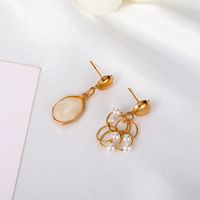 Fashion Asymmetrical Pearl Opal Earrings Wholesale Nihaojewelry main image 4