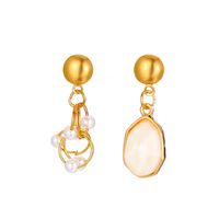 Fashion Asymmetrical Pearl Opal Earrings Wholesale Nihaojewelry main image 6