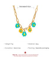 Fashion Color Daisy Thick Hollow Chain Geometric Necklace Wholesale Nihaojewelry main image 5