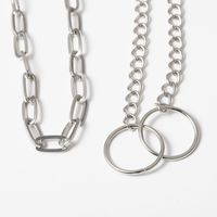Wholesale Jewelry Fashion Double Ring Iron Plating Necklace main image 5