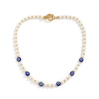 Einfache Retro-geometrische Ot-schnalle Einlagige Nähte Nachahmung Perlenkette Großhandel Nihaojewelry main image 6
