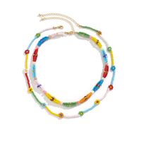 Bohemia Fashion Contrast Color Miyuki Beads Flower Woven Necklace Wholesale Nihaojewelry main image 6