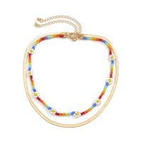 Retro Bohemian Hit Color Daisy Miyuki Beads Woven Necklace Wholesale Nihaojewelry main image 6