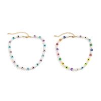 Fashion Mix Beaded Acrylic Pearl Eyes Contrast Color Single Layer Necklace Wholesale Nihaojewelry main image 6