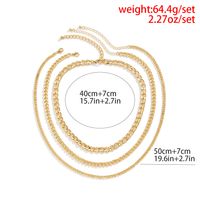 Simple Retro Geometric Hollow Chain Stacking Necklace Wholesale Nihaojewelry main image 5