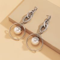 Simple Geometric Metal Tassel Chain Earrings Wholesale Nihaojewelry main image 3