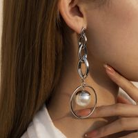 Simple Geometric Metal Tassel Chain Earrings Wholesale Nihaojewelry main image 4