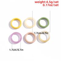 Simple Retro Candy Color Geometric Ring Set Wholesale Nihaojewelry main image 5